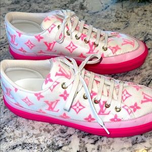 Louis Vuitton “Limited Edition” Pink Sneakers sz 40 (Worn Once)
